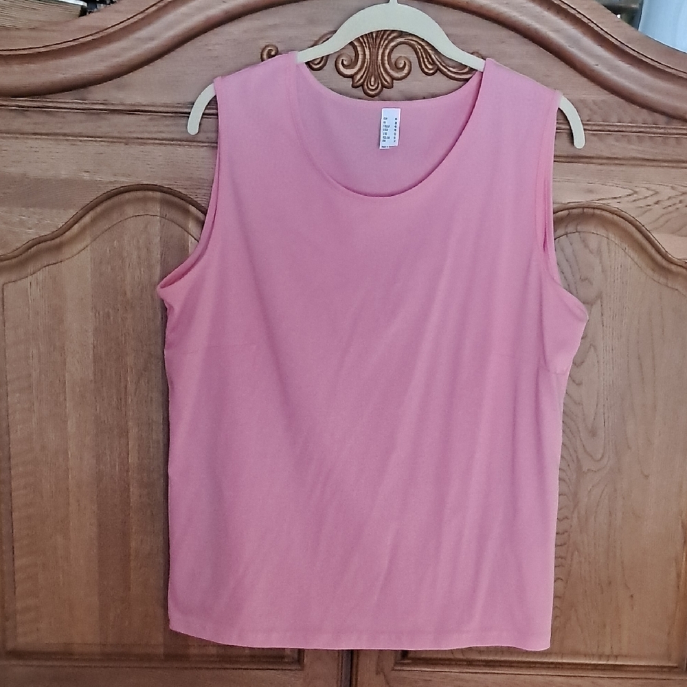 Elegant Pink Sleeveless Tank Top